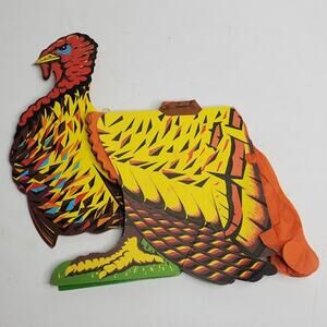 Beistle Paper Co. Honeycomb Turkey Centerpiece Vintage Made in the USA 1984